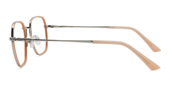 wonderful geometric pink eyeglasses frames side view