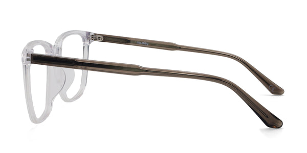 zenith rectangle clear eyeglasses frames side view