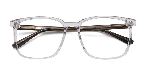 zenith rectangle clear eyeglasses frames top view