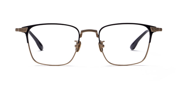 neat matte black eyeglasses frames front view