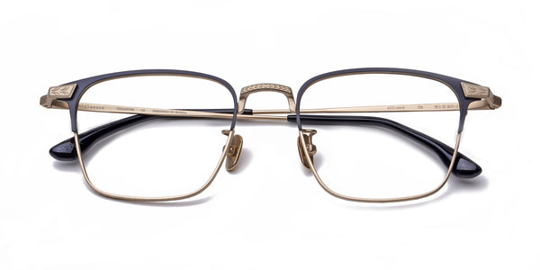 neat matte black eyeglasses frames top view