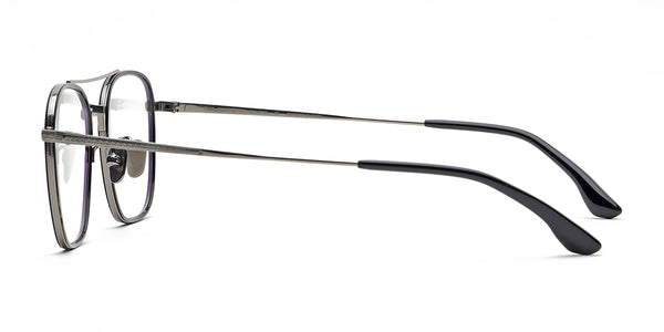 neat glossy black eyeglasses frames side view