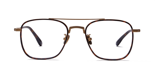 neat glossy tortoiseshell eyeglasses frames front view