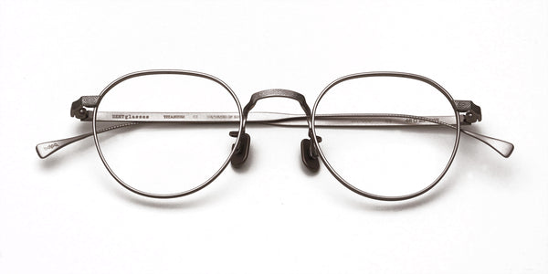 neat matte bronze eyeglasses frames top view