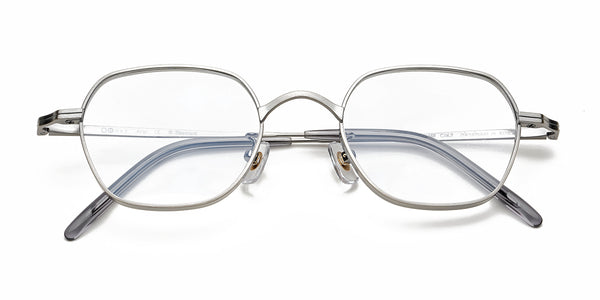 odd gray geometric eyeglasses frames top view