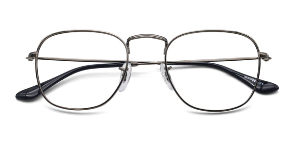 accent square brown eyeglasses frames top view