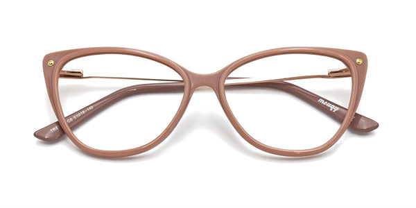 admire cat eye pink eyeglasses frames top view