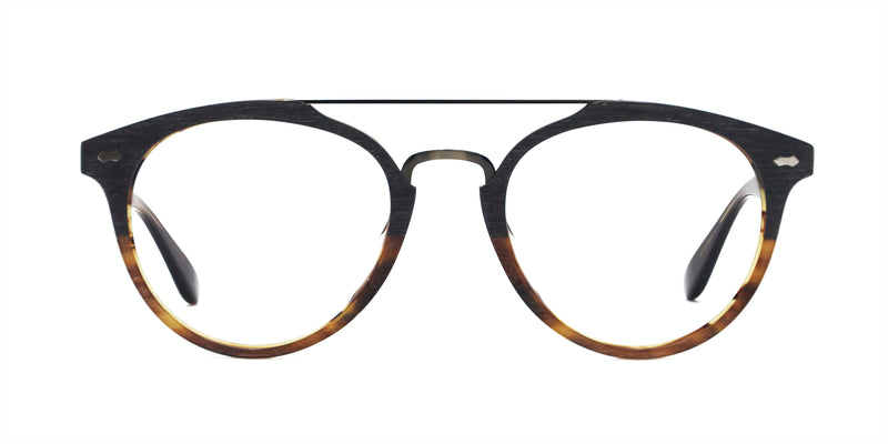 aesthete aviator tortoise brown eyeglasses frames front view