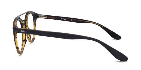 aesthete aviator tortoise brown eyeglasses frames side view