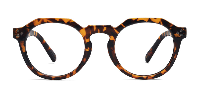 agnus geometric tortoise eyeglasses frames front view