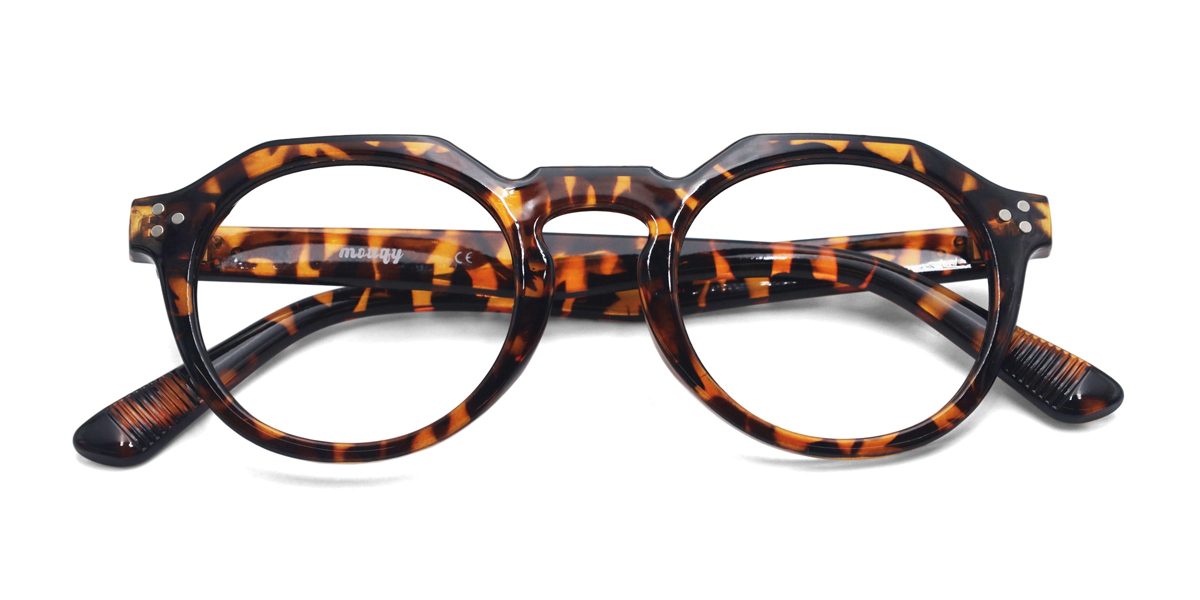 agnus geometric tortoise eyeglasses frames top view