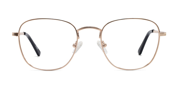 alex square gold eyeglasses frames front view