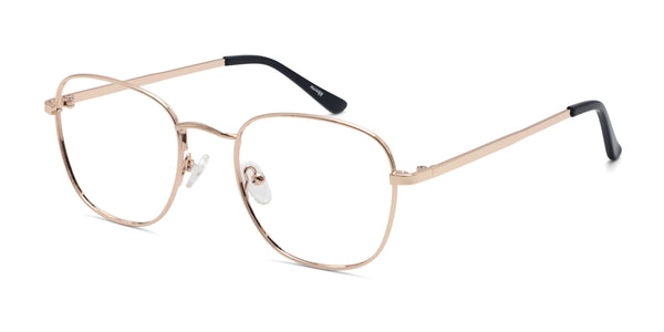 alex square gold eyeglasses frames angled view