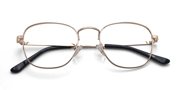 alex square gold eyeglasses frames top view