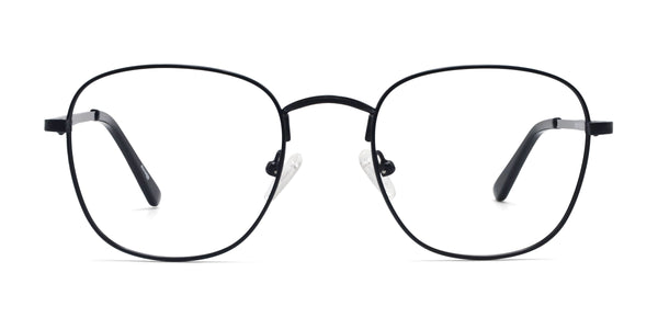 alex square black eyeglasses frames front view