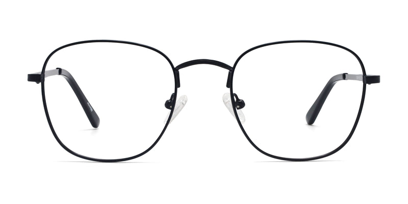 alex square black eyeglasses frames front view