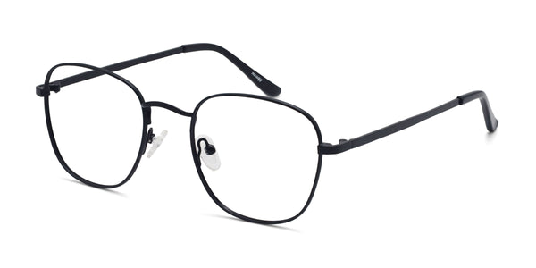 alex square black eyeglasses frames angled view
