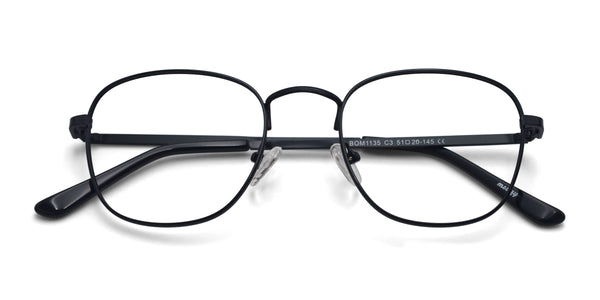 alex square black eyeglasses frames top view
