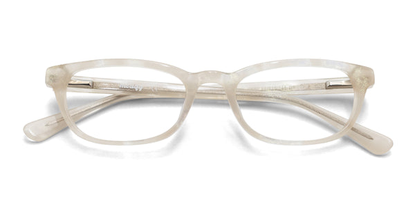 ally rectangle yellow eyeglasses frames top view