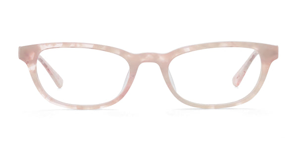 ally rectangle pink eyeglasses frames front view