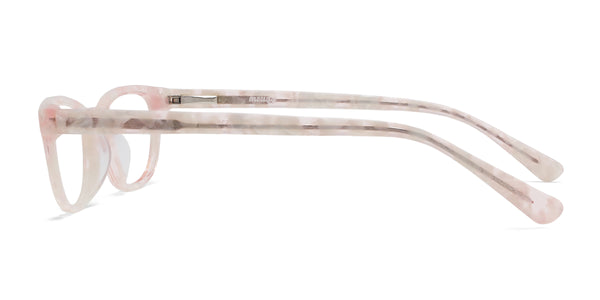 ally rectangle pink eyeglasses frames side view