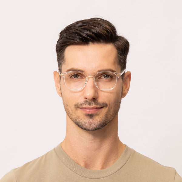 altrist square transparent eyeglasses frames for men front view