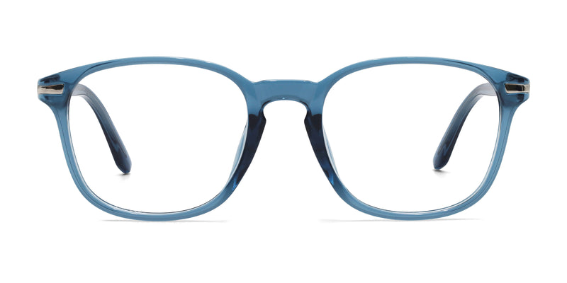 altrist square crystal blue eyeglasses frames front view