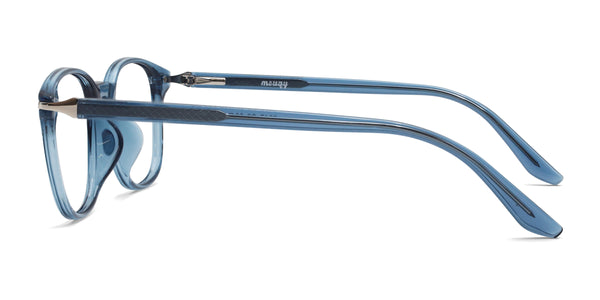 altrist square crystal blue eyeglasses frames side view