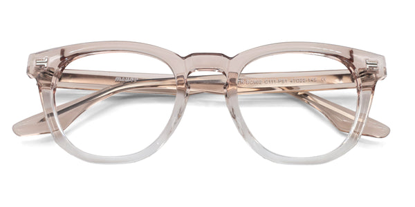 apple square gradient pink eyeglasses frames top view