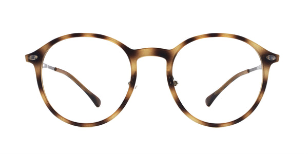 april round tortoise eyeglasses frames front view