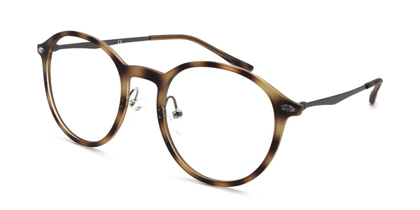 april round tortoise eyeglasses frames angled view