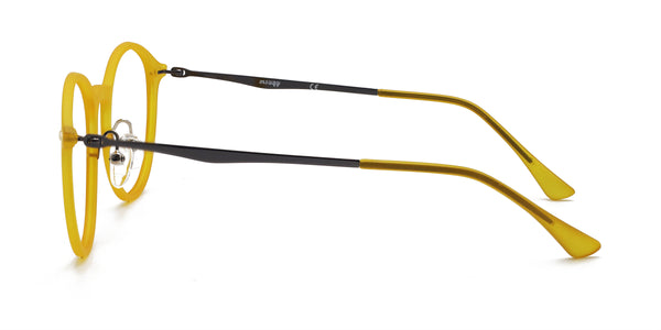april oval yellow eyeglasses frames side view
