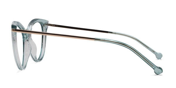 audrey cat eye blue eyeglasses frames side view