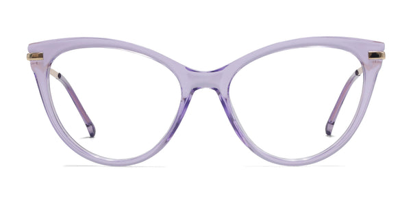 audrey cat eye purple eyeglasses frames front view
