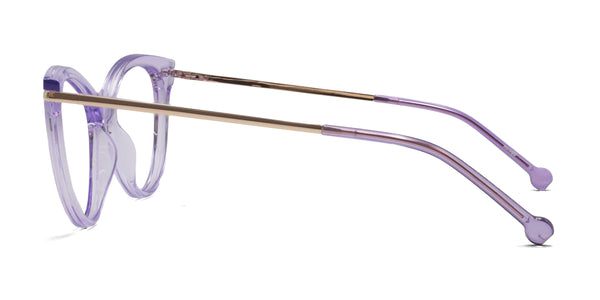 audrey cat eye purple eyeglasses frames side view