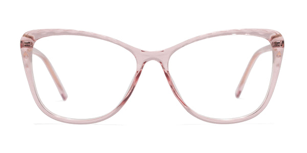 aurora cat eye pink eyeglasses frames front view