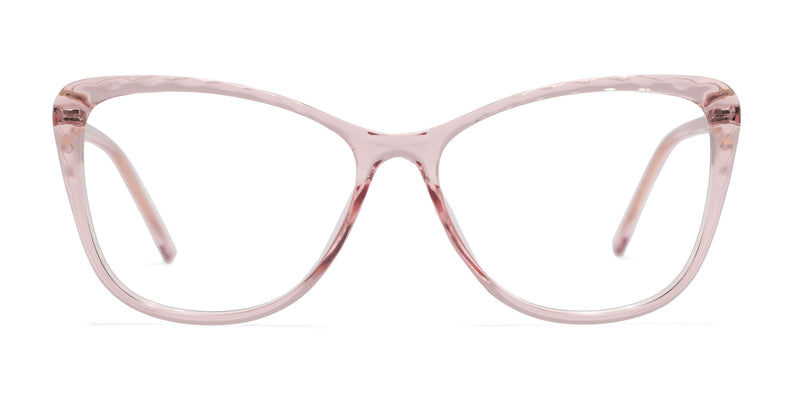 aurora cat eye pink eyeglasses frames front view