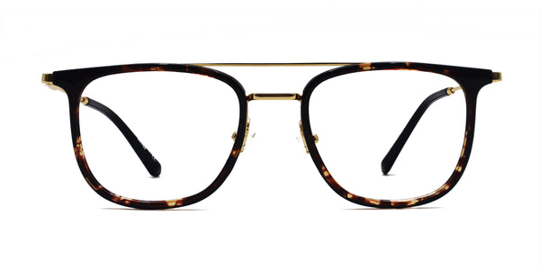 bachelor aviator tortoise gold eyeglasses frames front view