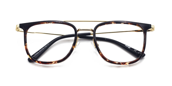 bachelor aviator tortoise gold eyeglasses frames top view