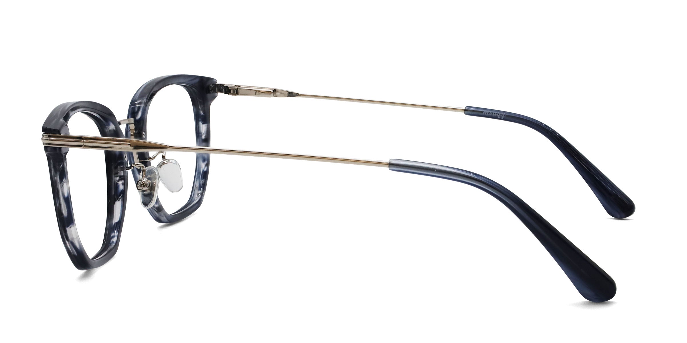 balance geometric gray eyeglasses frames side view