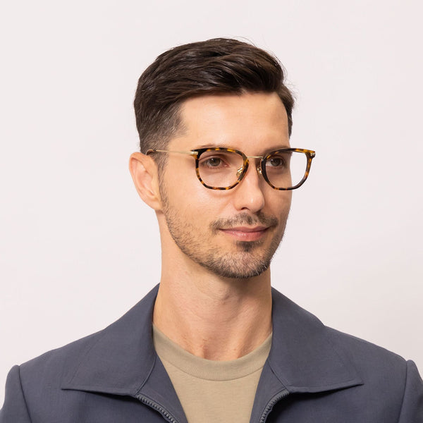 balance geometric tortoise eyeglasses frames for men side view