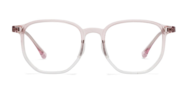 becky geometric gradient pink eyeglasses frames front view