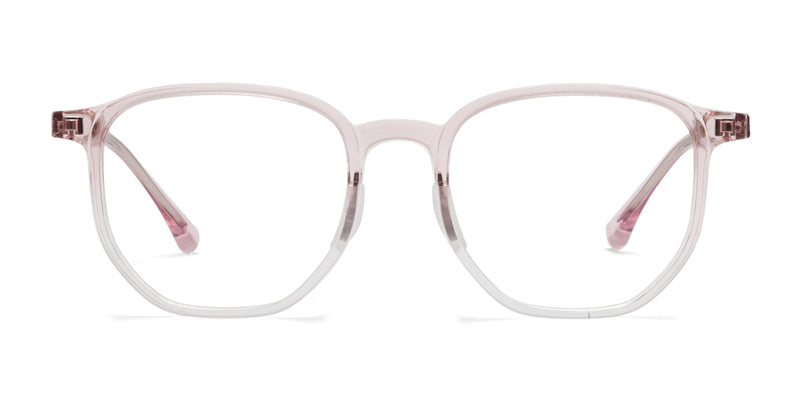 becky geometric gradient pink eyeglasses frames front view