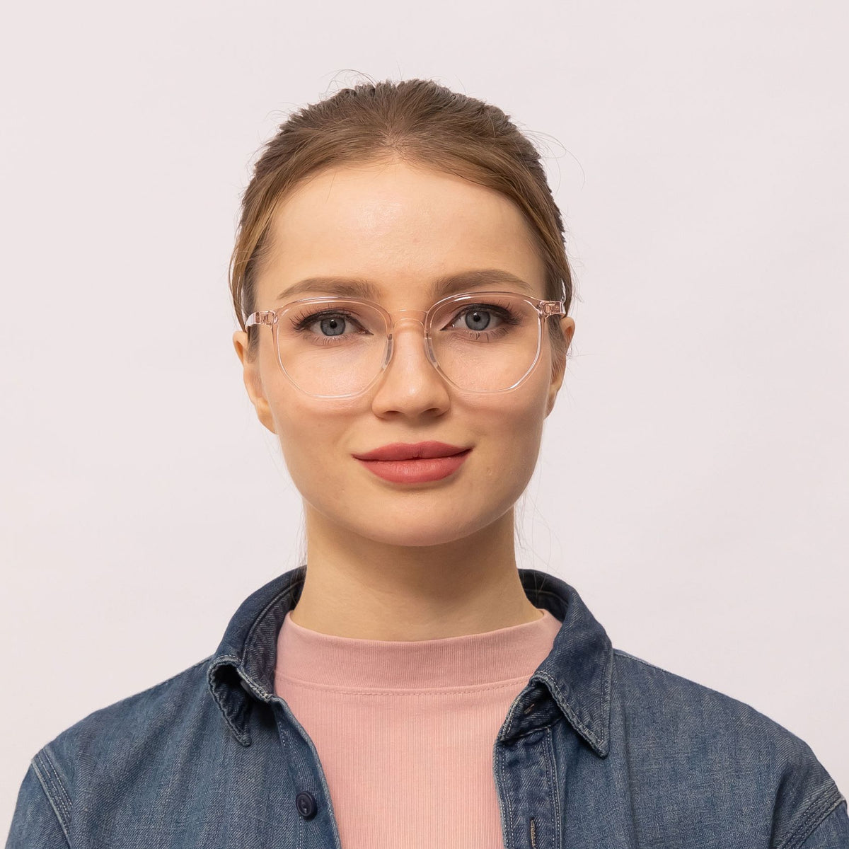 Becky Geometric Gradient Pink Eyeglasses Mouqy Eyewear