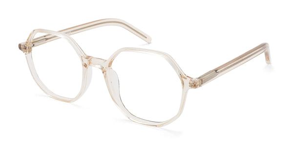 begonia geometric pink eyeglasses frames angled view