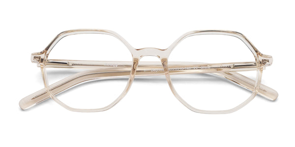 begonia geometric pink eyeglasses frames top view