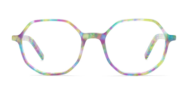 begonia geometric tortoise eyeglasses frames front view