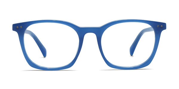beyond square blue eyeglasses frames front view