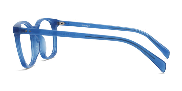 beyond square blue eyeglasses frames side view