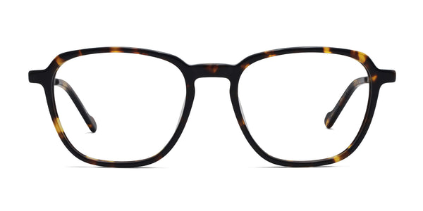 billie square tortoise eyeglasses frames front view